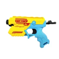 Zubblo Foam Blaster Toy Gun | Includes 2 Target Bottles & 10 Suction Dart Bullets | Manual Soft Bullet Gun for Kids | Safe Shooting Game for Boys & Girls Age 5+ | Multicolor Plastic Toy