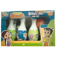 ZUBBLO Kids Bowling Play Set – Chhota Bheem Design Plastic Bowling Toy with 6 Pins & 1 Ball | Indoor & Outdoor Sports Game for Boys & Girls Age 3+ | Birthday Gift Toy (Multicolor)