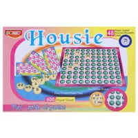 Zubblo Housie Game Set for Adults & Kids | Big Size Tambola Game with 1-90 Number Tile Board & 48 Reusable Tickets | Classic Family Party Game | Indian Bingo Board Set