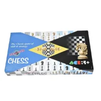 Zubblo Magnetic Chess Board Set – 25.4 x 25.4 cm Folding Travel Game with Black & Ivory Pieces | Compact, Portable Strategy Game for Home, School & Travel Use