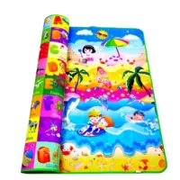 ZUBBLO Baby Crawling Mat | Double-Sided Waterproof Playmat | Random Print Design | Size 180x120 cm | Soft Foldable Baby Mat with Storage Bag | Infant & Toddler Play Mat for Floor
