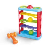 Zubblo 3-Layer Hammer Ball Toy for Kids Age 2-5 – Montessori-Inspired Colorful Ball Drop Game with Hammer | Educational Toy for Toddlers | Fun Activity Toy for Boys & Girls (Multicolor)