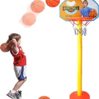 Zubblo Gallery Adjustable Basketball Set for Kids | Mini Basketball Hoop with Stand & Net Combo | Indoor Outdoor Sports Toy Kit for Boys & Girls Ages 2-10 | Fun Home Game Set for Toddlers & Children