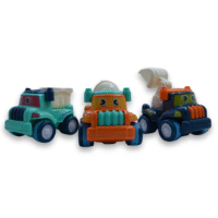 Zubblo Push and Go Construction Trucks for Kids – Set of 3 Toy Vehicles | Friction Powered Dumper, Cement Mixer & Bulldozer | No Batteries Required | Durable & Safe | Multicolor