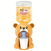 Zubblo Bear Water Dispenser Toy for Kids – 180ml Mini Cartoon Drinking Fountain for Water, Juice & Milk | Fun & Safe Water Dispenser Toy for Boys & Girls (Brown)
